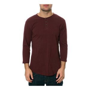 AMBIG Mens The Frantic Henley Shirt, NWT